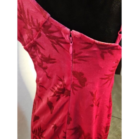 Women Urban Outfitters Velvet Babydoll Tank Cami Mini Pink Y2k Halter Barbiecore - Picture 5 of 9